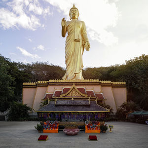 Statue of temple against sky