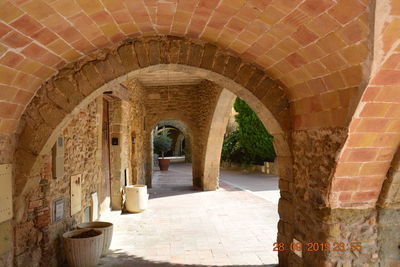 Archway of old building