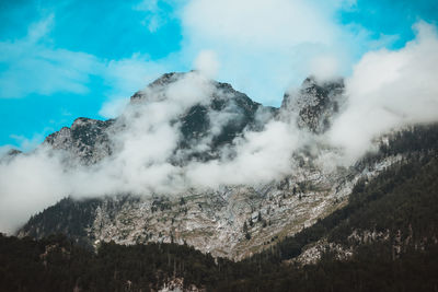 Panoramic view of mountains against sky