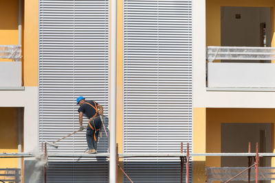 Man working at construction site