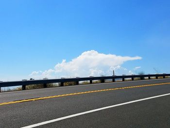 Road against blue sky