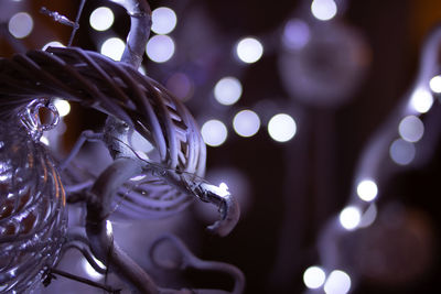 Close-up of illuminated christmas lights