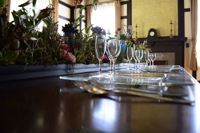 Close-up of food on table