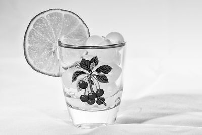 Close-up of drink in glass on table