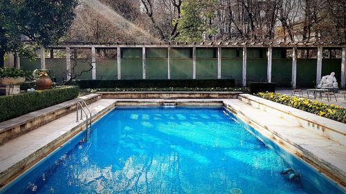 High angle view of swimming pool