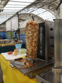 Close-up of food in restaurant