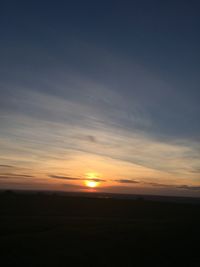 Scenic view of landscape against sky at sunset