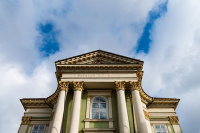 Low angle view of historical building against sky