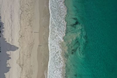 High angle view of beach