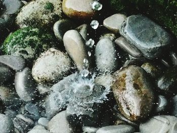 Water splashing in the sea
