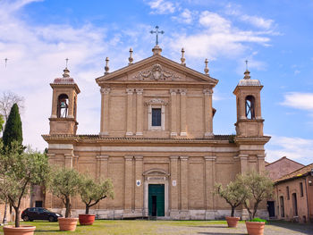 Low angle view of church against sky