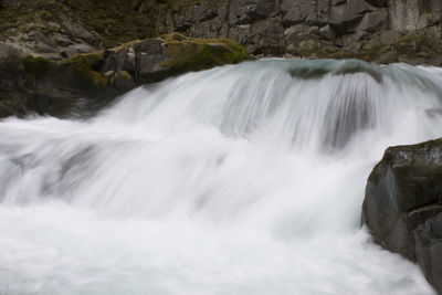 Scenic view of waterfall