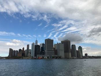 City skyline with waterfront