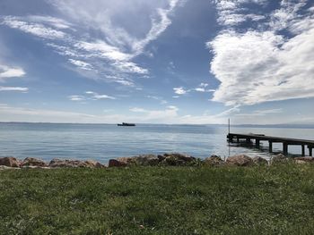 Scenic view of sea against sky