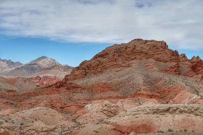 Scenic view of rock formations against sky