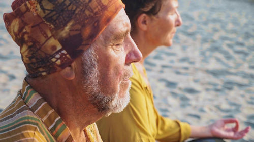 Portrait of man looking away