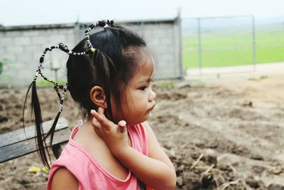 Close-up of girl