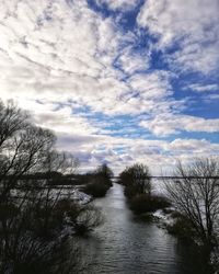 Scenic view of river against sky