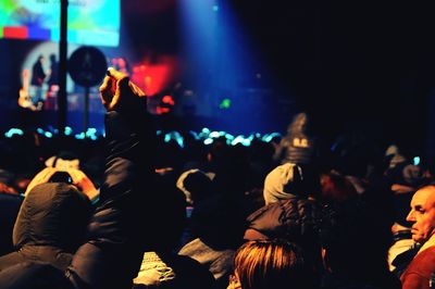 Rear view of people at concert