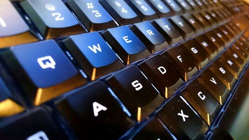 Close-up of computer keyboard