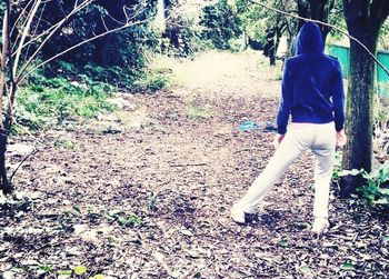 Woman standing in park