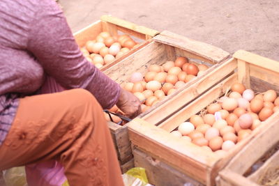 Egg sellers are tidying up their wares