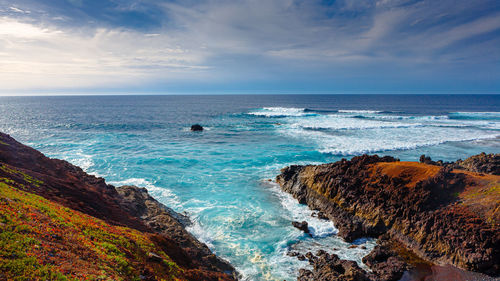 Scenic view of sea against sky