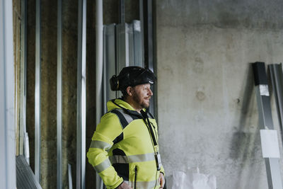 Worker at construction site