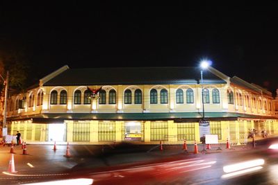 View of illuminated building at night