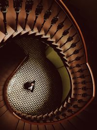 Close-up of spiral staircase