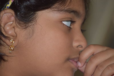 Close-up portrait of woman