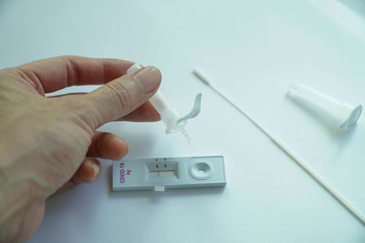 Close-up of hand holding camera