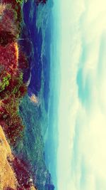 Aerial view of mountain range