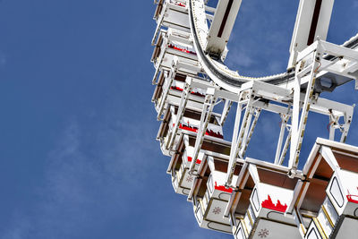 Low angle view of building against blue sky