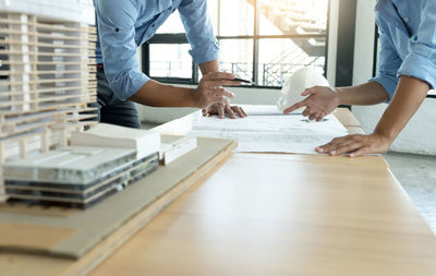 People working on table