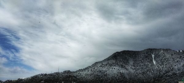 Low angle view of mountain against sky