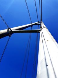 Low angle view of sailboat against sky