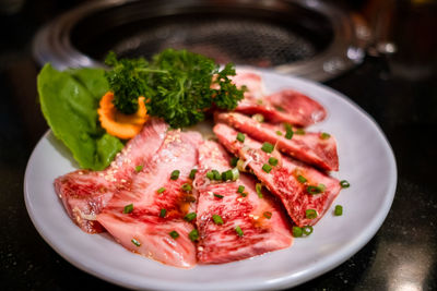 Close-up of food in plate