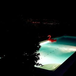 Close-up of water at night