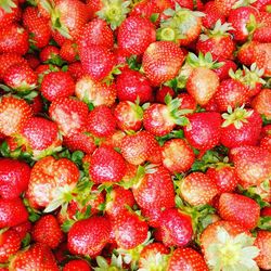 Full frame shot of strawberries