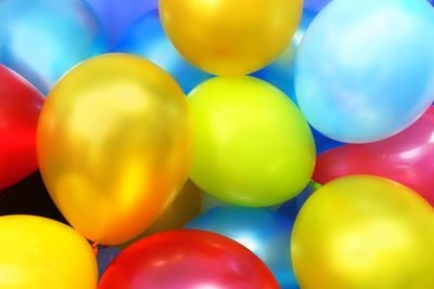 Full frame shot of multi colored balloons