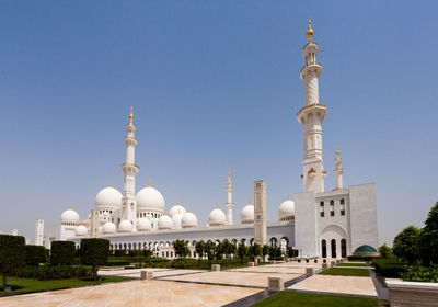 Cathedral against clear blue sky