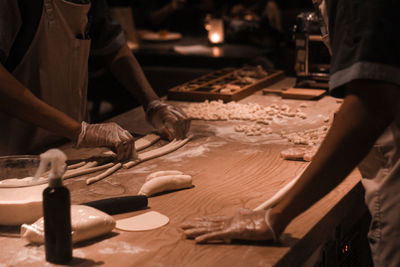 People working on table