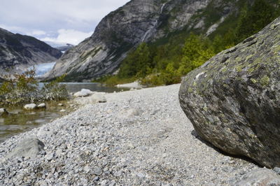 Scenic view of mountain against sky