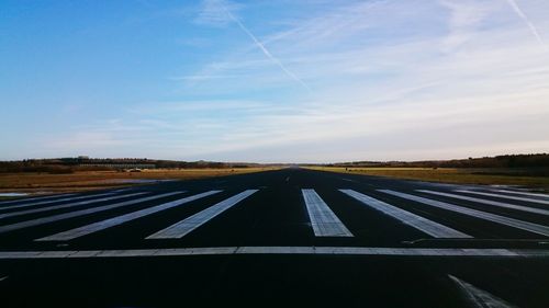 Airport runway against sky at soesterberg air base