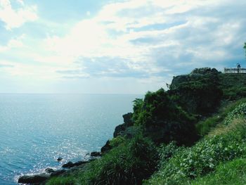 Scenic view of sea against sky