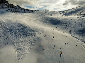 Aerial view of the piani di bobbio ski area