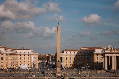 View of historical building against cloudy sky