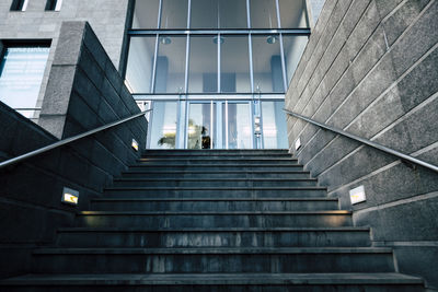 Low angle view of staircase in modern building