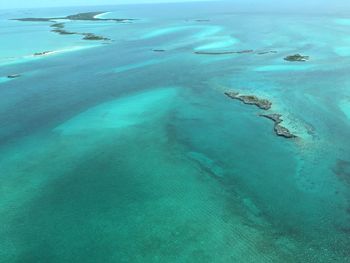 High angle view of sea